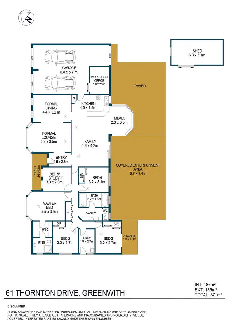 Floorplan of Homely house listing, 61 Thornton Drive, Greenwith SA 5125