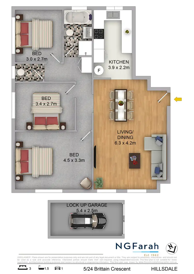 Floorplan of Homely apartment listing, 5/24 Brittain Crescent, Hillsdale NSW 2036