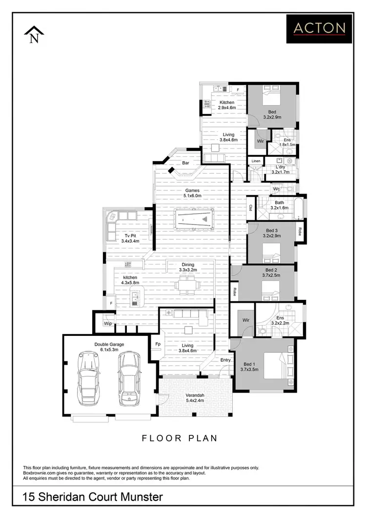 Floorplan of Homely house listing, 15 Sheridan Court, Munster WA 6166