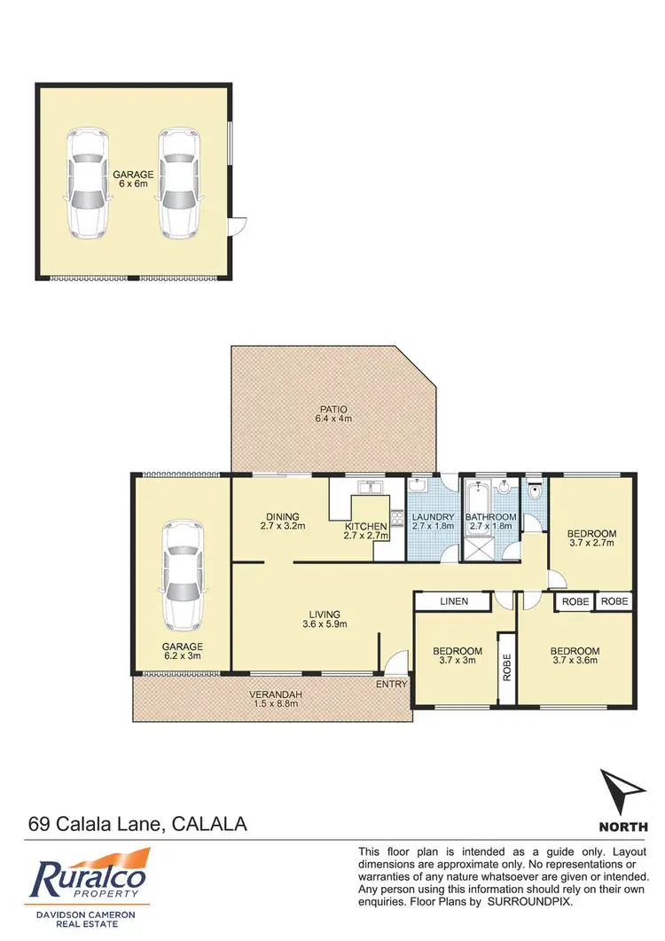 Floorplan of Homely house listing, 69 Calala Lane, Tamworth NSW 2340