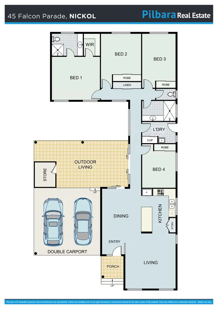 Floorplan of Homely house listing, 45 Falcon Parade, Nickol WA 6714