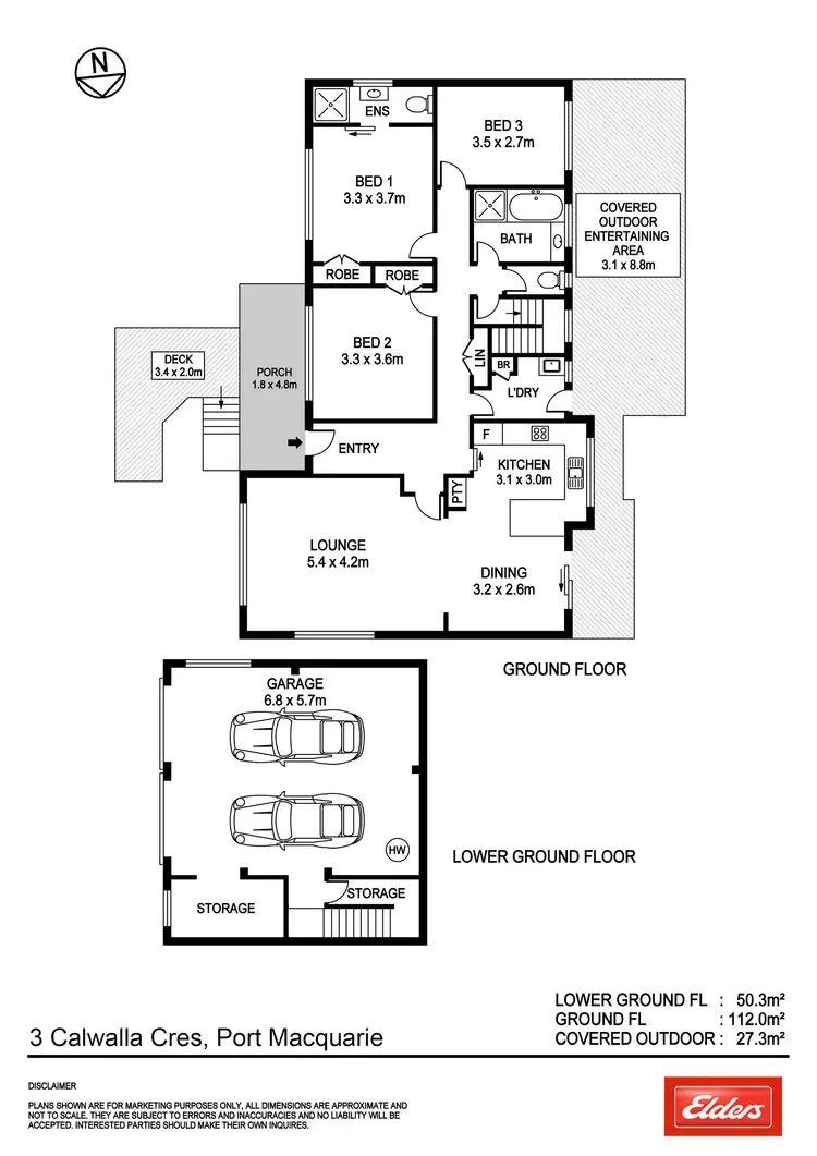 Floorplan of Homely house listing, 3 Calwalla Crescent, Port Macquarie NSW 2444