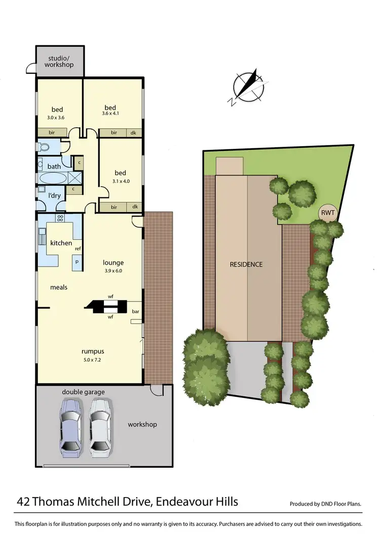 Floorplan of Homely house listing, 42 Thomas Mitchell Drive, Endeavour Hills VIC 3802