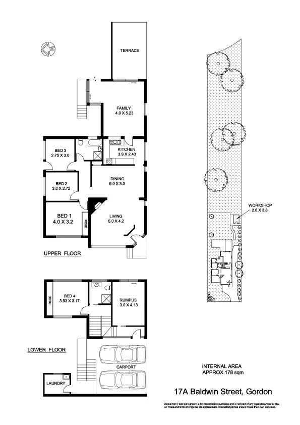 Floorplan of Homely house listing, 17a Baldwin st (Street Frontage), Gordon NSW 2072