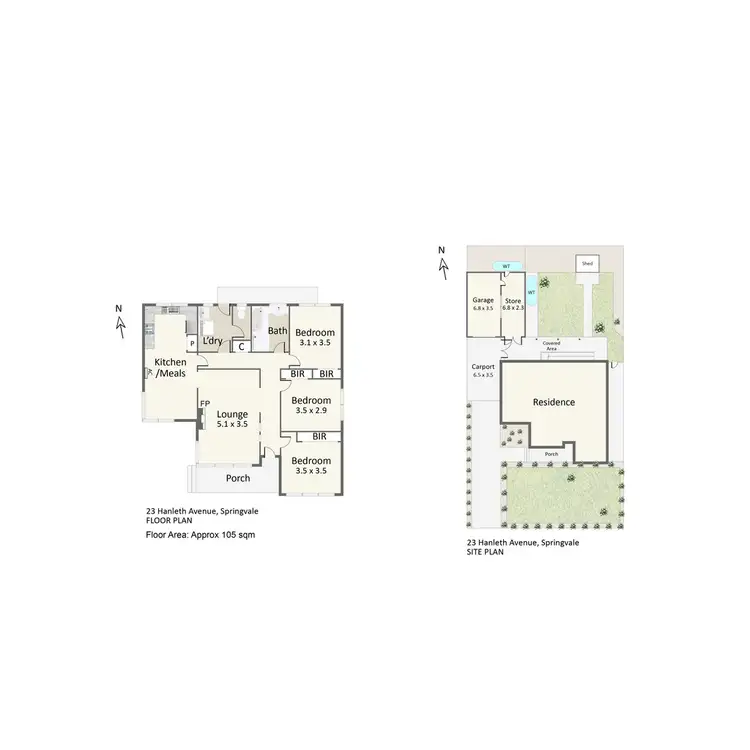 Floorplan of Homely house listing, 23 Hanleth Avenue, Springvale VIC 3171