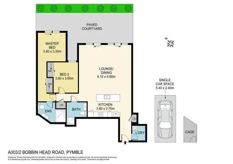 Floorplan of Homely apartment listing, A003/2 Bobbin Head Road, Pymble NSW 2073