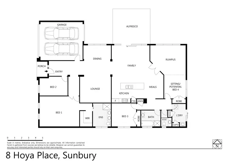 Floorplan of Homely house listing, 8 Hoya Place, Sunbury VIC 3429