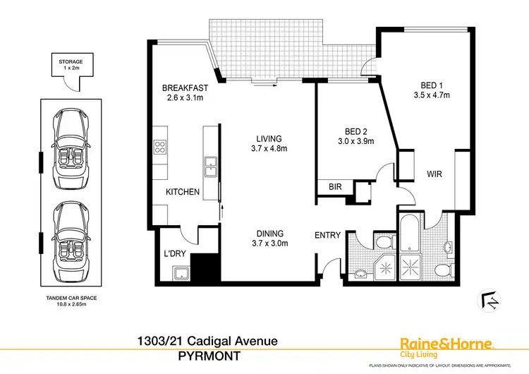 Floorplan of Homely apartment listing, 1303/21 Cadigal Avenue, Pyrmont NSW 2009