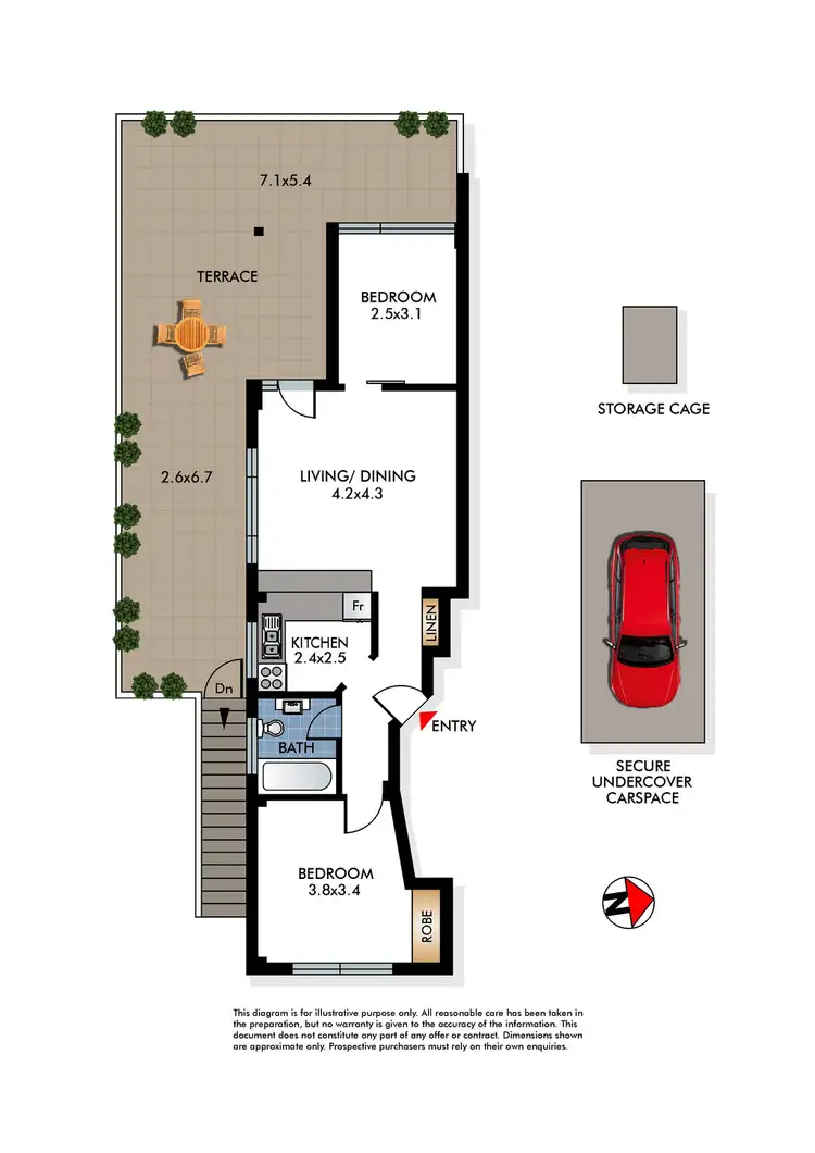 Floorplan of Homely apartment listing, 2/371A Old South Head Road, North Bondi NSW 2026