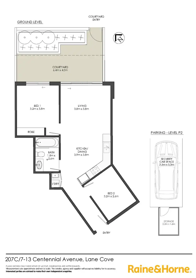 Floorplan of Homely apartment listing, 207C/7-13 Centennial Avenue, Lane Cove NSW 2066