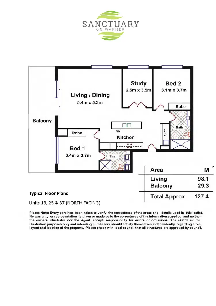 Floorplan of Homely apartment listing, 101/23 Warner Avenue, Findon SA 5023