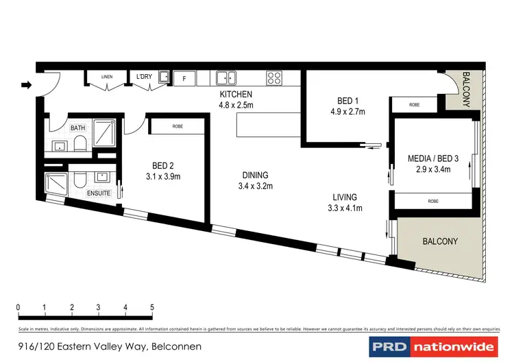 Floorplan of Homely apartment listing, 916/120 Eastern Valley Way, Belconnen ACT 2617
