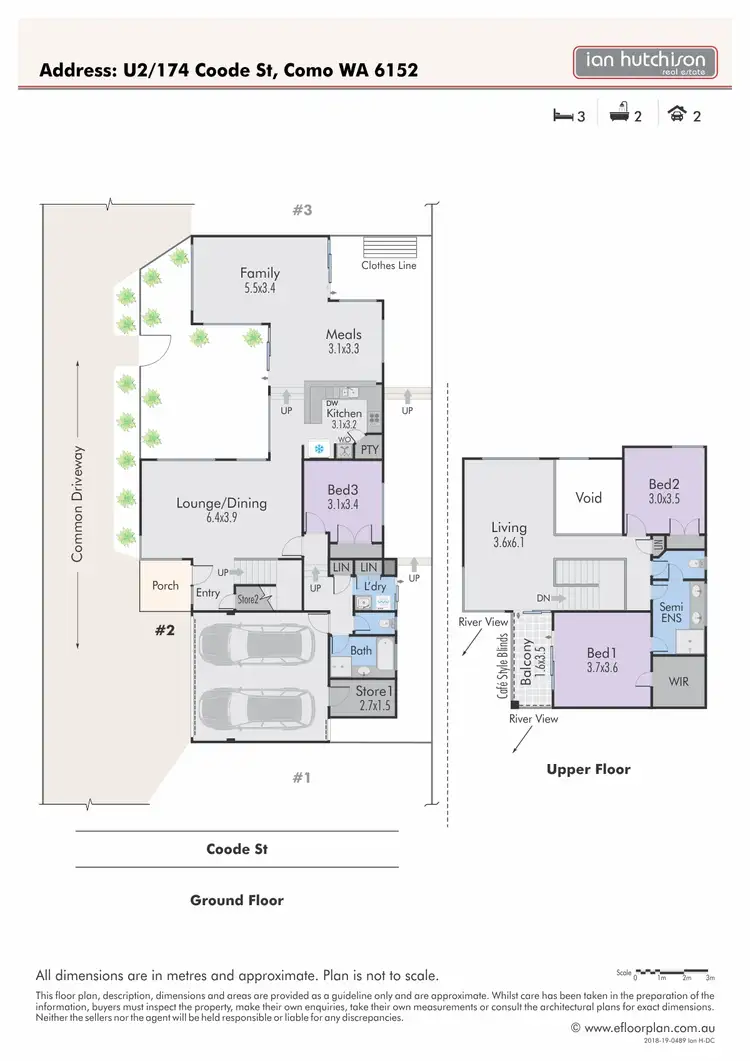 Floorplan of Homely townhouse listing, 2/174 Coode St, Como WA 6152