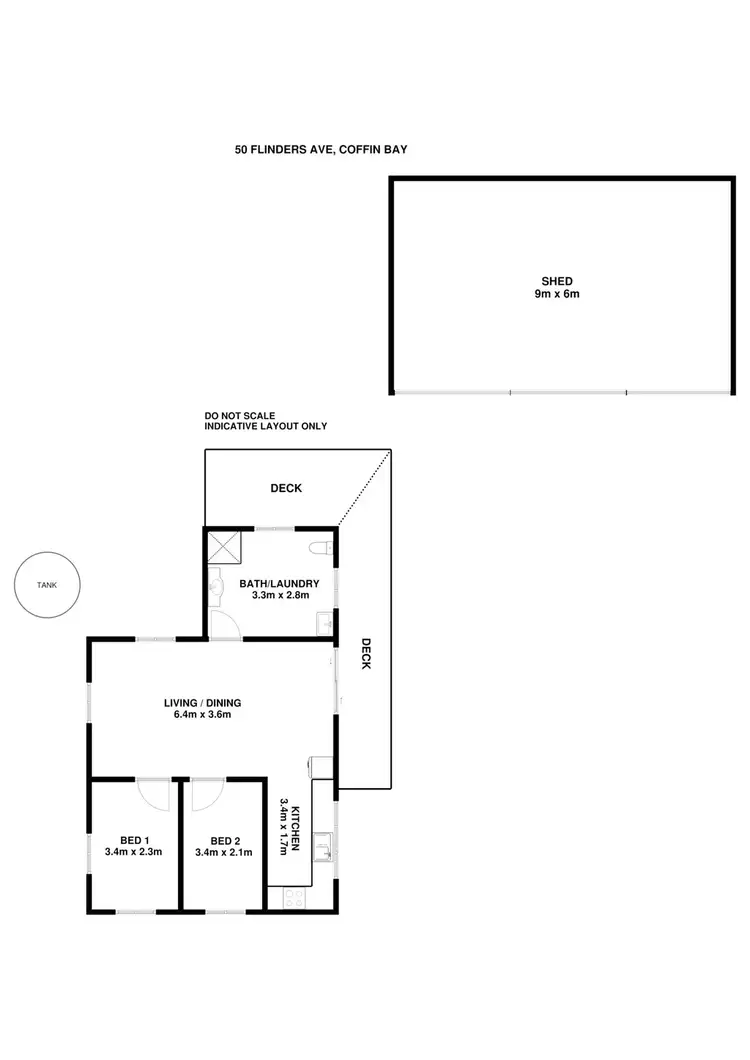 Floorplan of Homely house listing, 50 Flinders Avenue, Coffin Bay SA 5607