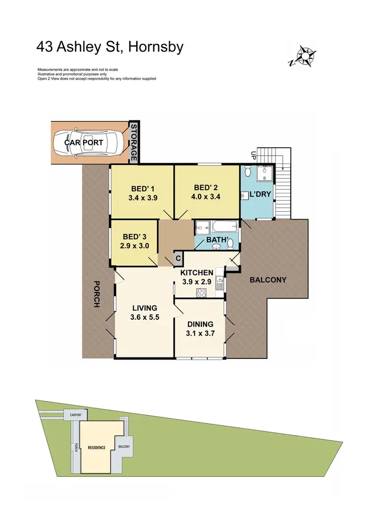Floorplan of Homely house listing, 43 Ashley Street, Hornsby NSW 2077