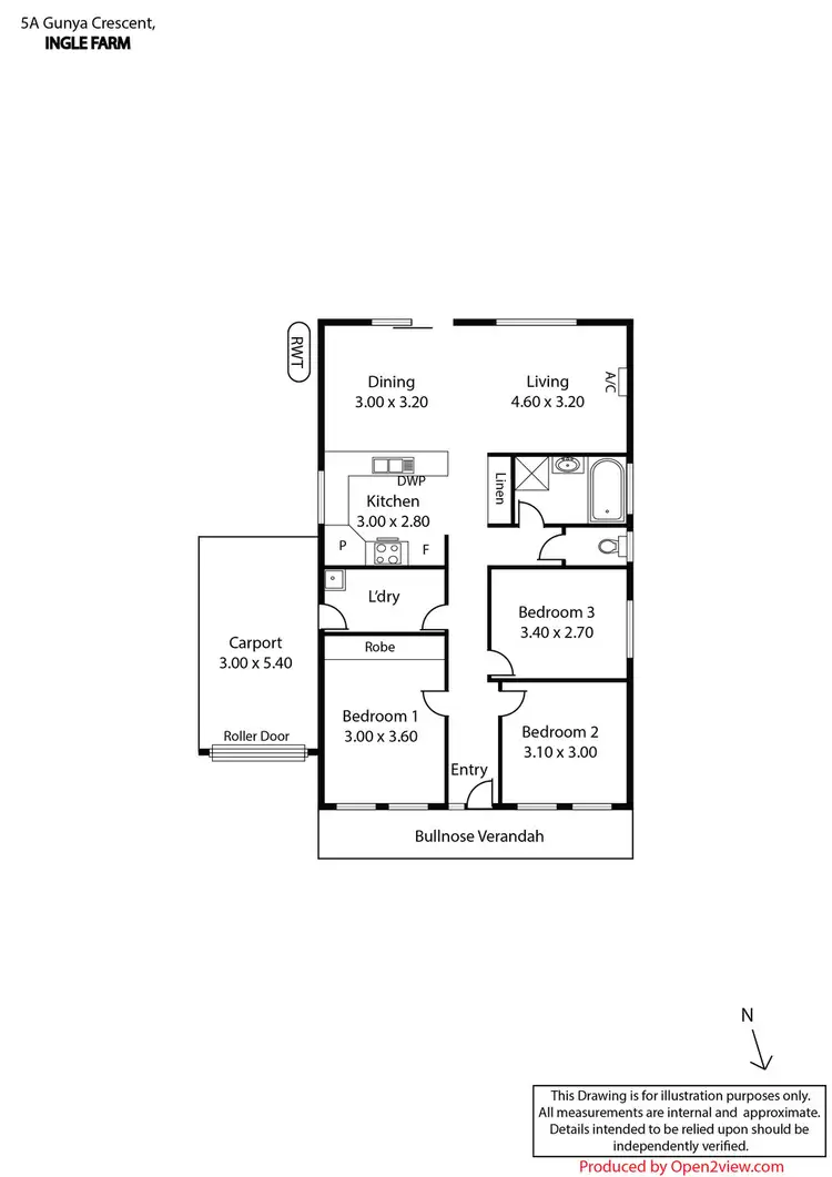 Floorplan of Homely house listing, 5A Gunya Crescent, Ingle Farm SA 5098