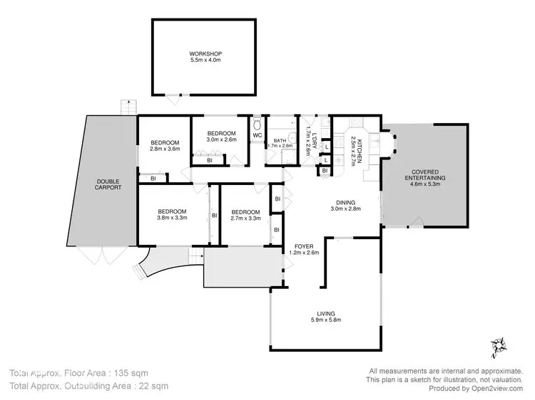 Floorplan of Homely house listing, 6 Alamo Close, Blackmans Bay TAS 7052