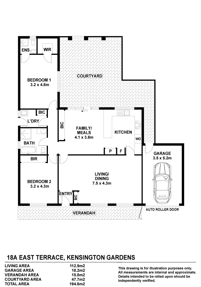Floorplan of Homely house listing, 18A East Terrace, Kensington Gardens SA 5068