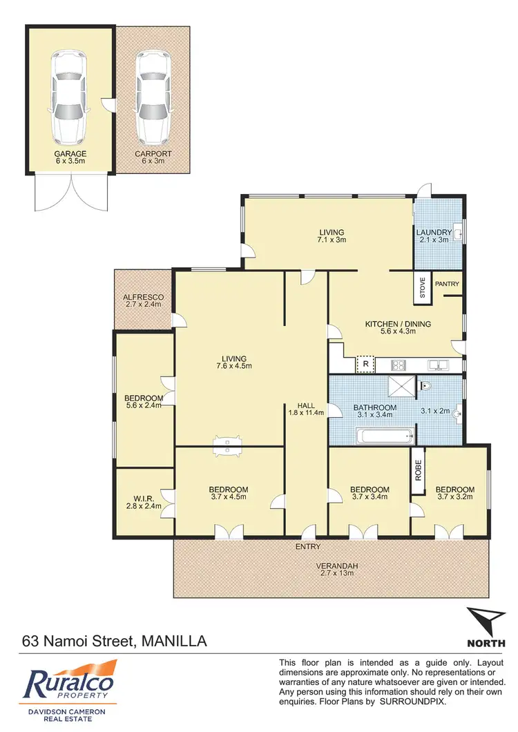 Floorplan of Homely house listing, 63 Namoi Street, Manilla NSW 2346