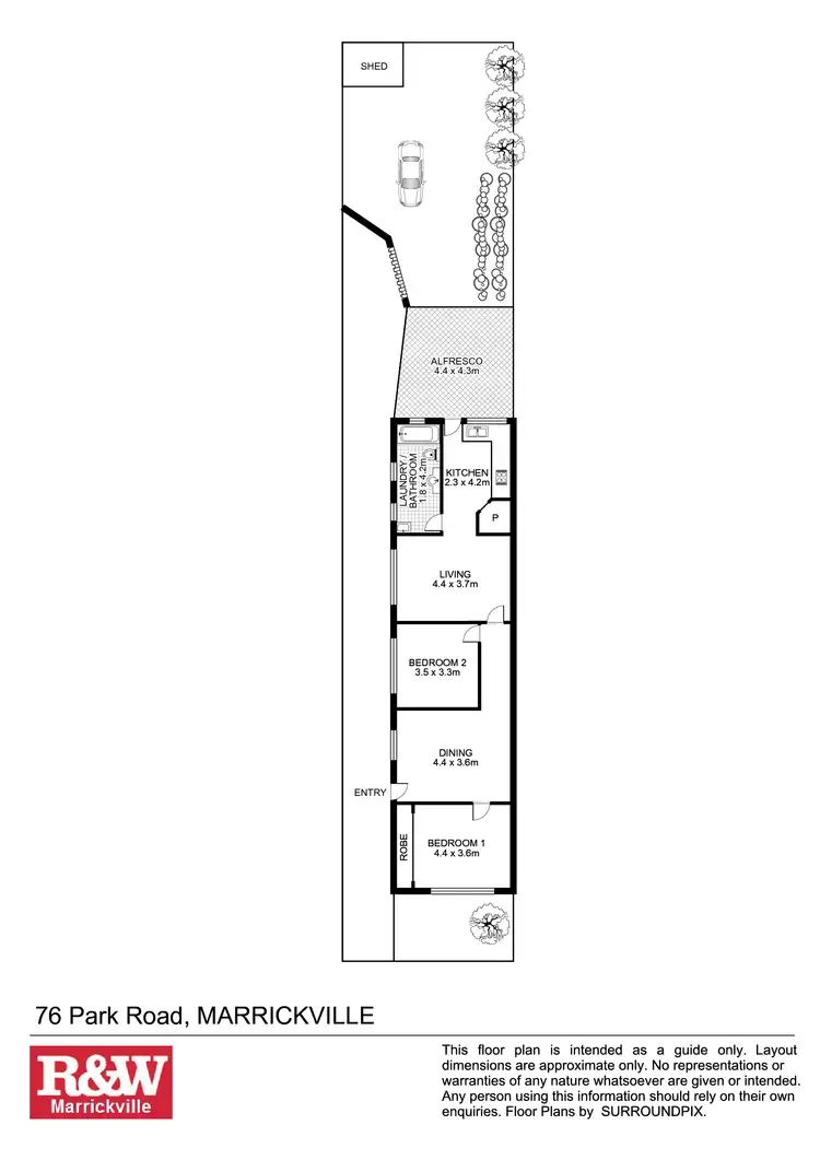 Floorplan of Homely house listing, 76 Park Road, Marrickville NSW 2204