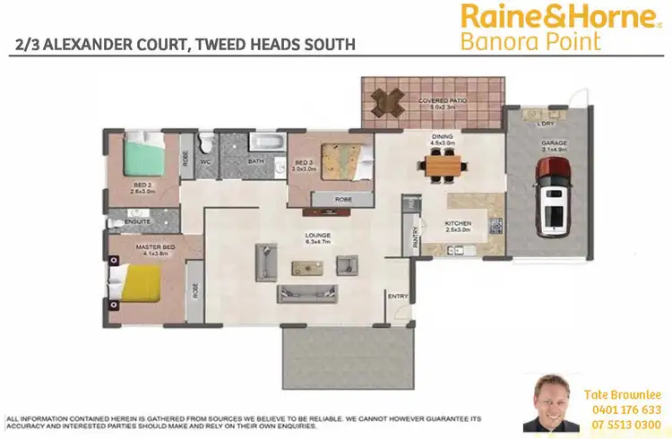 Floorplan of Homely semi-detached listing, 2/3 Alexander Court, Tweed Heads South NSW 2486
