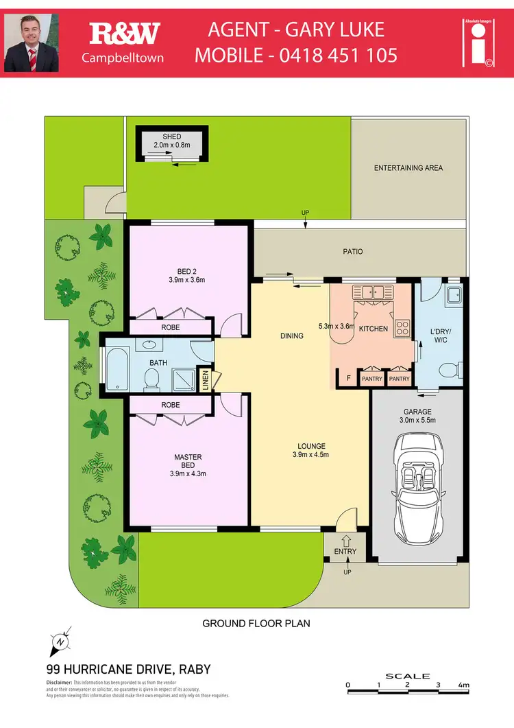 Floorplan of Homely villa listing, 11/99 Hurricane Drive, Raby NSW 2566