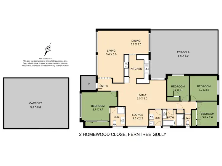 Floorplan of Homely house listing, 2 Homewood Close, Ferntree Gully VIC 3156