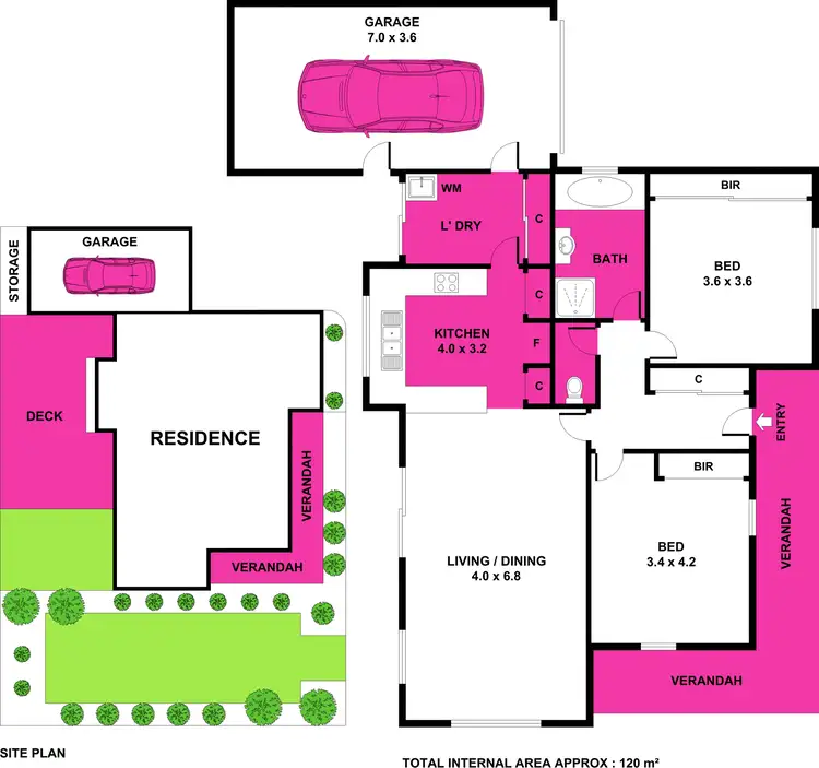 Floorplan of Homely unit listing, 1/27 Barnfather Street, Thomson VIC 3219