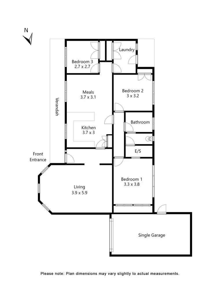 Floorplan of Homely townhouse listing, 3/220 Ascot Street South, Ballarat VIC 3350