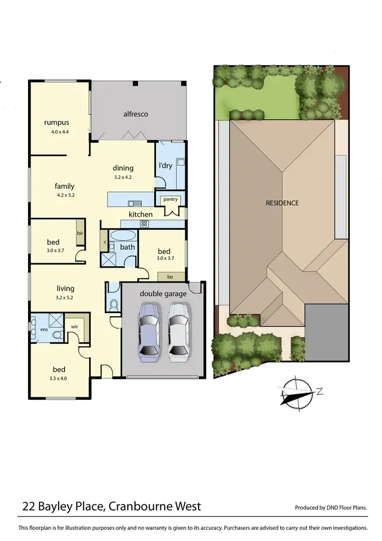 Floorplan of Homely house listing, 22 Bayley Place, Cranbourne West VIC 3977