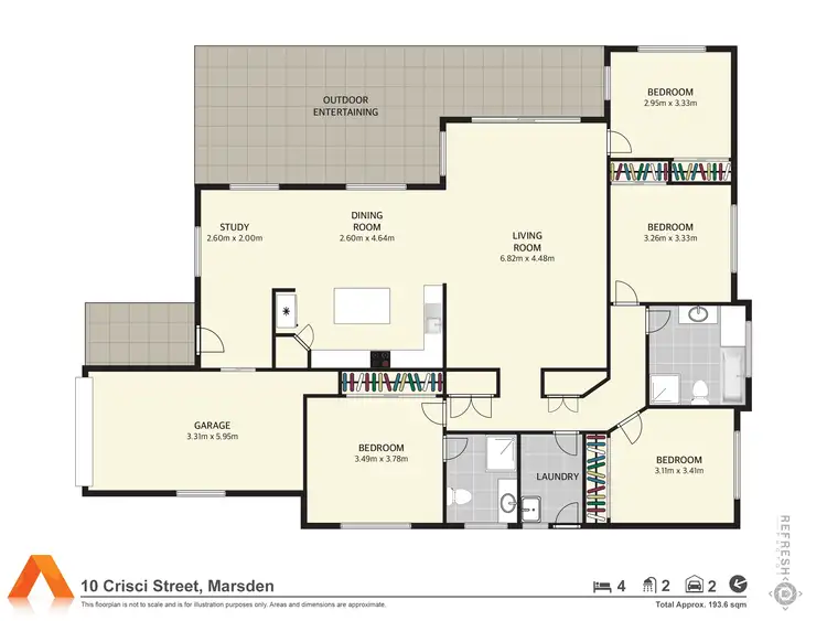 Floorplan of Homely house listing, 10 Crisci Street, Marsden QLD 4132