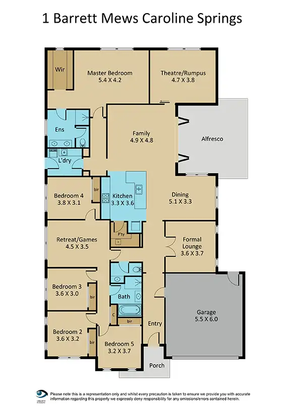 Floorplan of Homely house listing, 1 Barrett Mews, Caroline Springs VIC 3023
