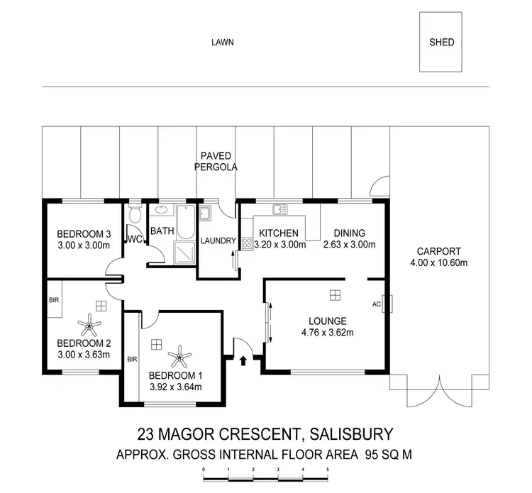 Floorplan of Homely house listing, 23 Magor Crescent, Salisbury SA 5108