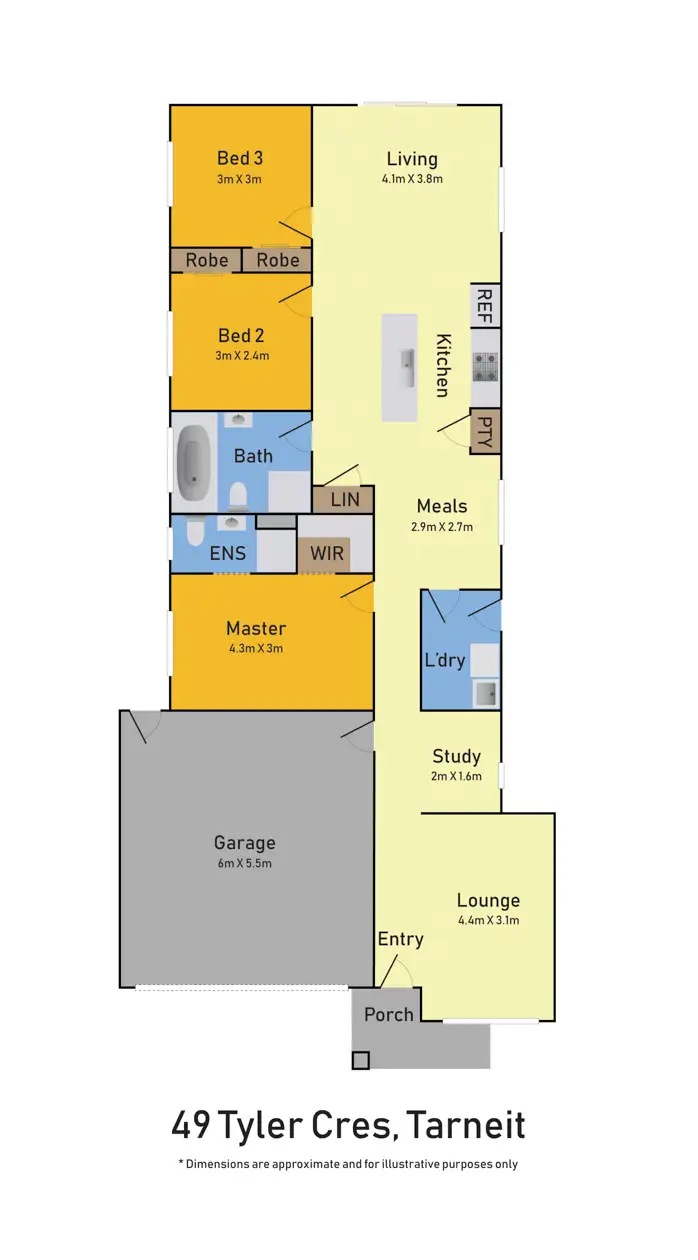 Floorplan of Homely house listing, 49 Tyler Crescent, Tarneit VIC 3029