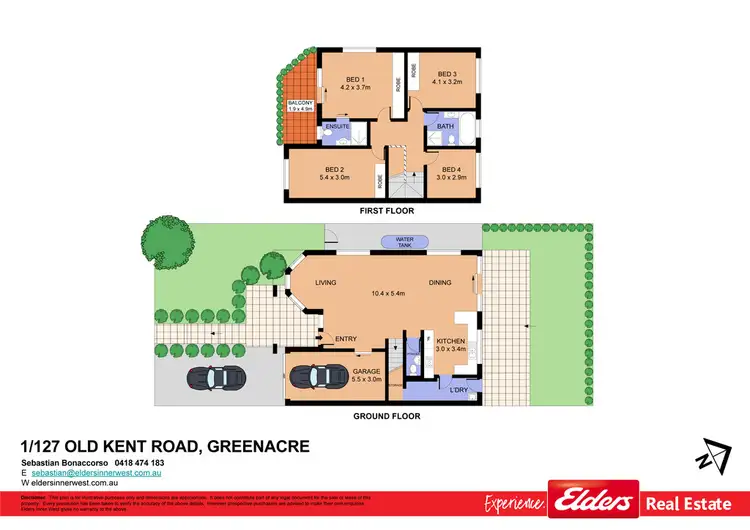 Floorplan of Homely semi-detached listing, 1/127 Old Kent Road, Greenacre NSW 2190