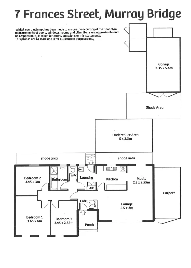 Floorplan of Homely house listing, 7 Frances Street, Murray Bridge SA 5253