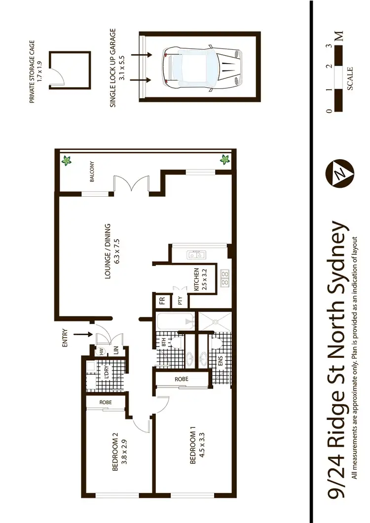 Floorplan of Homely apartment listing, 9/24 RIDGE STREET, North Sydney NSW 2060