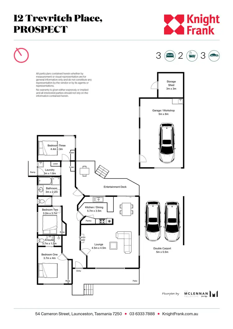 Floorplan of Homely house listing, 12 Trevritch Place, Prospect TAS 7250