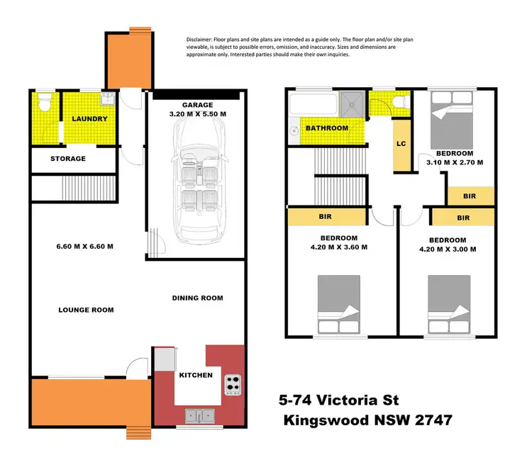 Floorplan of Homely townhouse listing, 5/74 Victoria Street, Kingswood NSW 2747