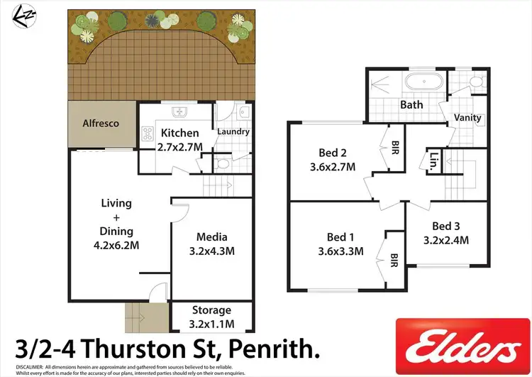 Floorplan of Homely townhouse listing, 3/4 Thurston Street, Penrith NSW 2750