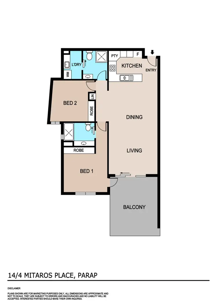 Floorplan of Homely unit listing, 14/4 Mitaros Place, Parap NT 820