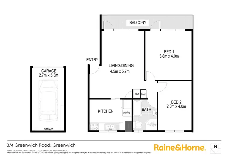Floorplan of Homely apartment listing, 3/4 Greenwich Road, Greenwich NSW 2065