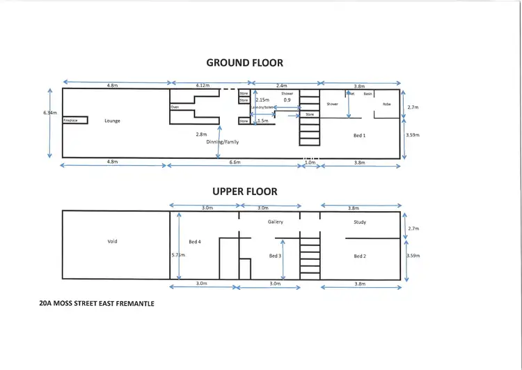 Floorplan of Homely house listing, 20a Moss Street, East Fremantle WA 6158