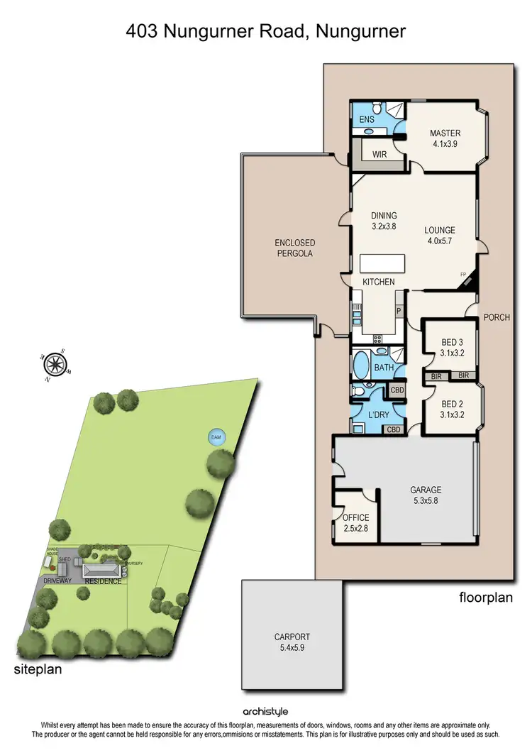 Floorplan of Homely house listing, 403 Nungurner Rd, Nungurner VIC 3909