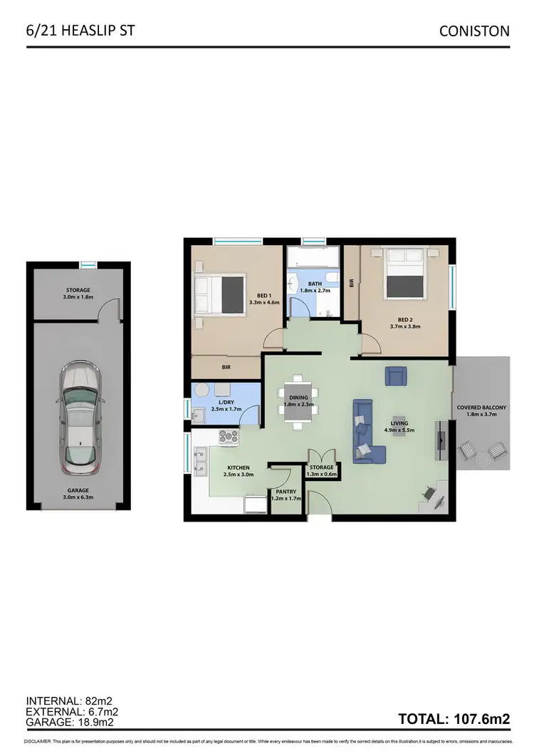 Floorplan of Homely apartment listing, 6/21 Heaslip Street, Coniston NSW 2500