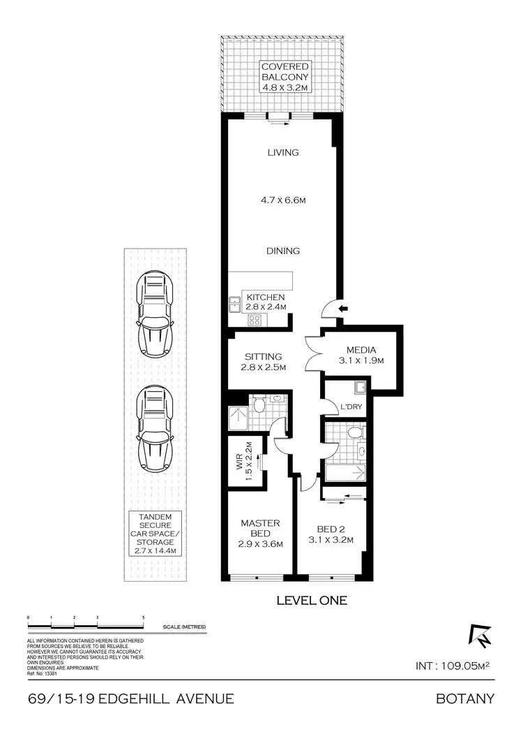Floorplan of Homely apartment listing, 69/15-19 Edgehill Avenue, Botany NSW 2019