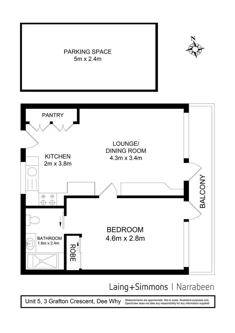 Floorplan of Homely apartment listing, 5/3 Grafton Crescent, Dee Why NSW 2099