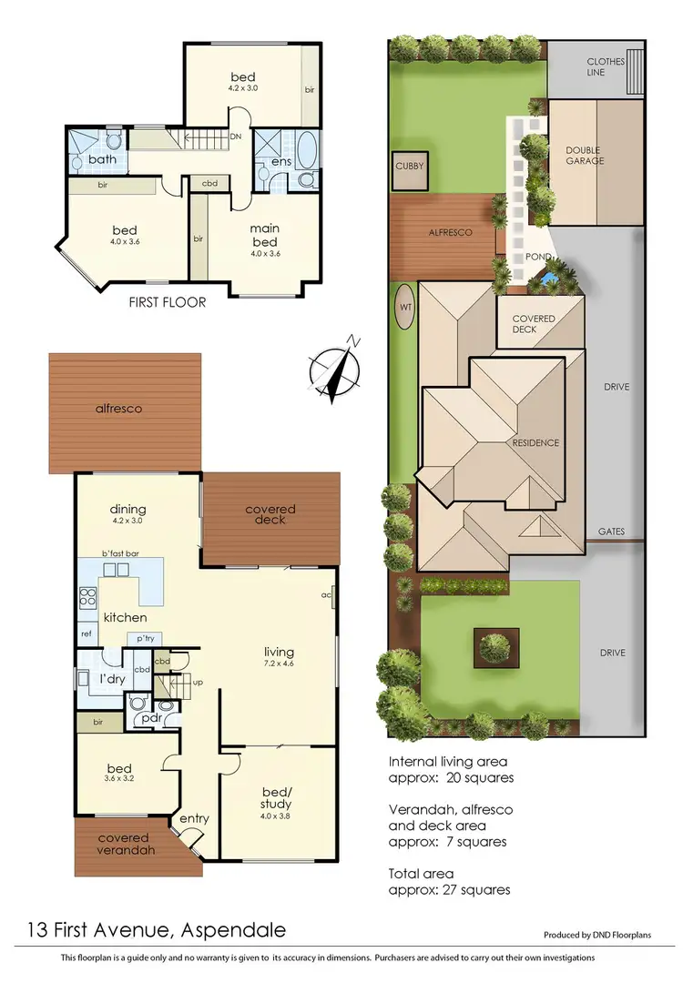 Floorplan of Homely house listing, 13 First Avenue, Aspendale VIC 3195
