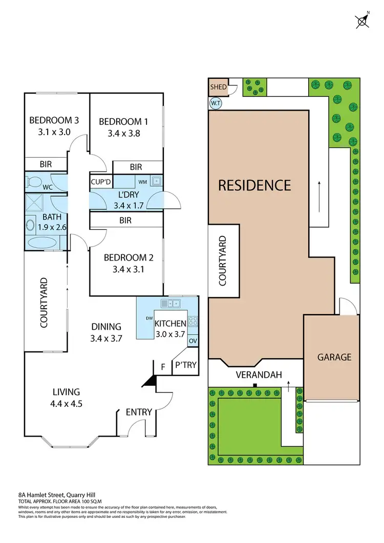 Floorplan of Homely house listing, 8A Hamlet Street, Quarry Hill VIC 3550