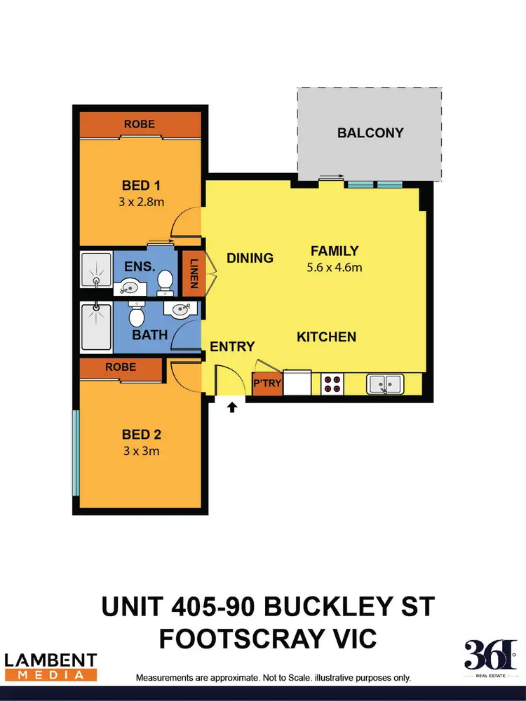 Floorplan of Homely apartment listing, 401/90 Buckley Street, Footscray VIC 3011
